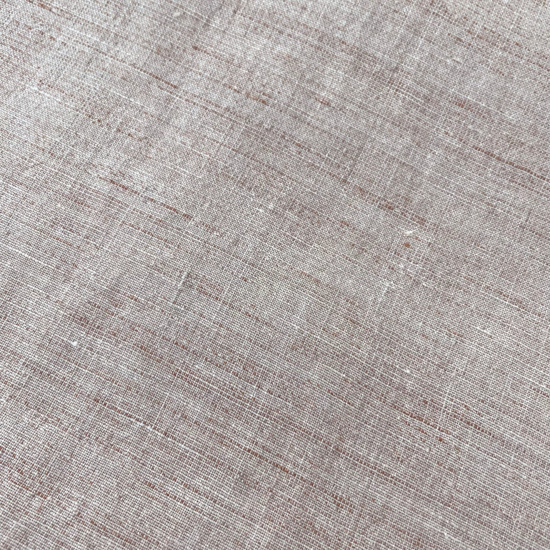 Linen French Melange Fabric Light Weight 6307 - The Linen Lab - Brown