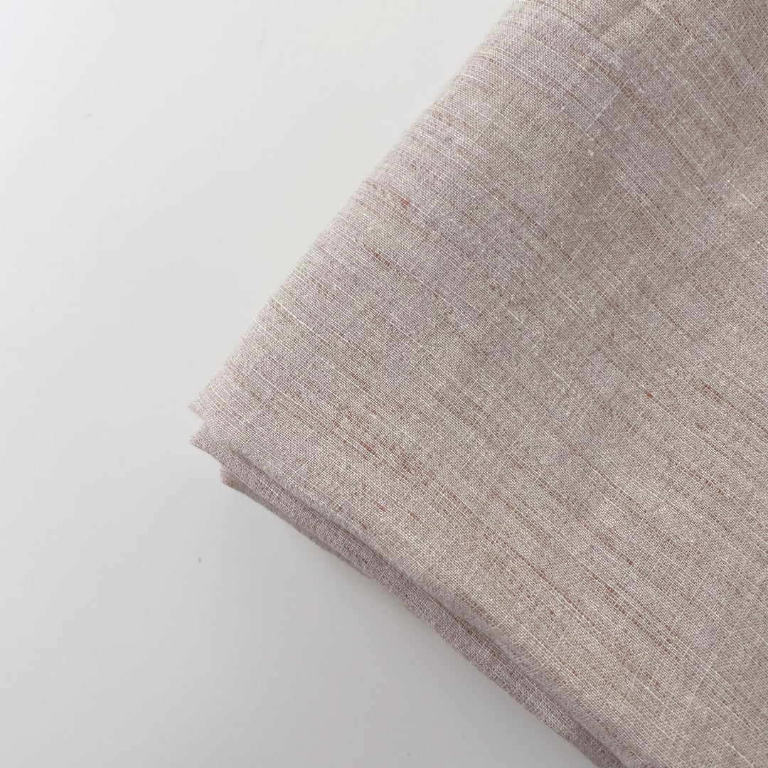 Linen French Melange Fabric Light Weight 6307 - The Linen Lab - Brown