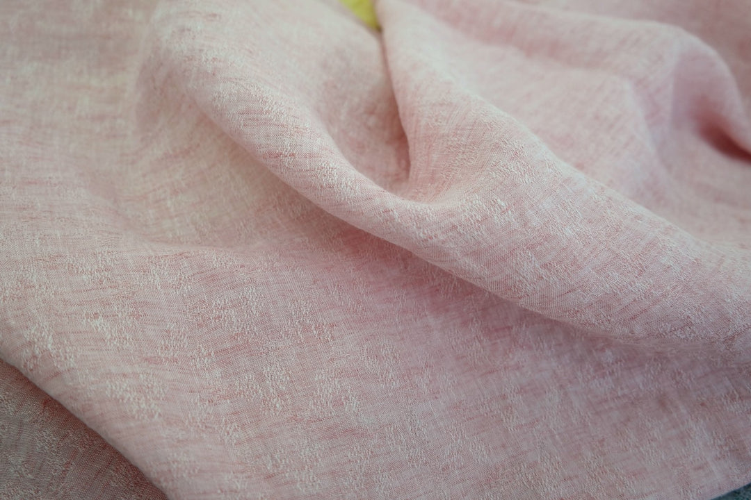 Linen Jacquard Small Flower Pattern Fabric (7168 7174 7195 7196 7197) - The Linen Lab - pink