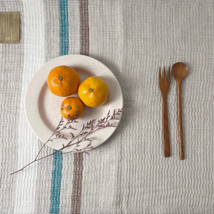 Linen Kitchen Cloth Towel Stripe Waffle Shape - The Linen Lab -