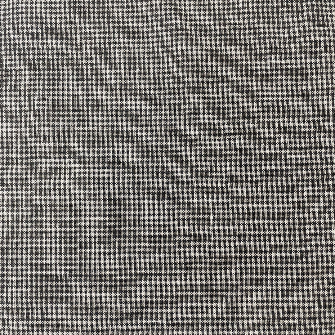 Linen Mini Gingham Check 6793 6794 - The Linen Lab - 6793 BLACK