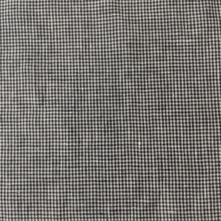 Linen Mini Gingham Check 6793 6794 - The Linen Lab - 6793 BLACK