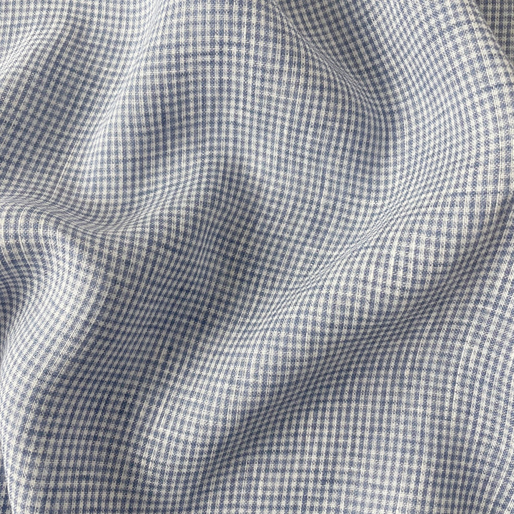 Linen Mini Gingham Check 6793 6794 - The Linen Lab - 6794 BLUE