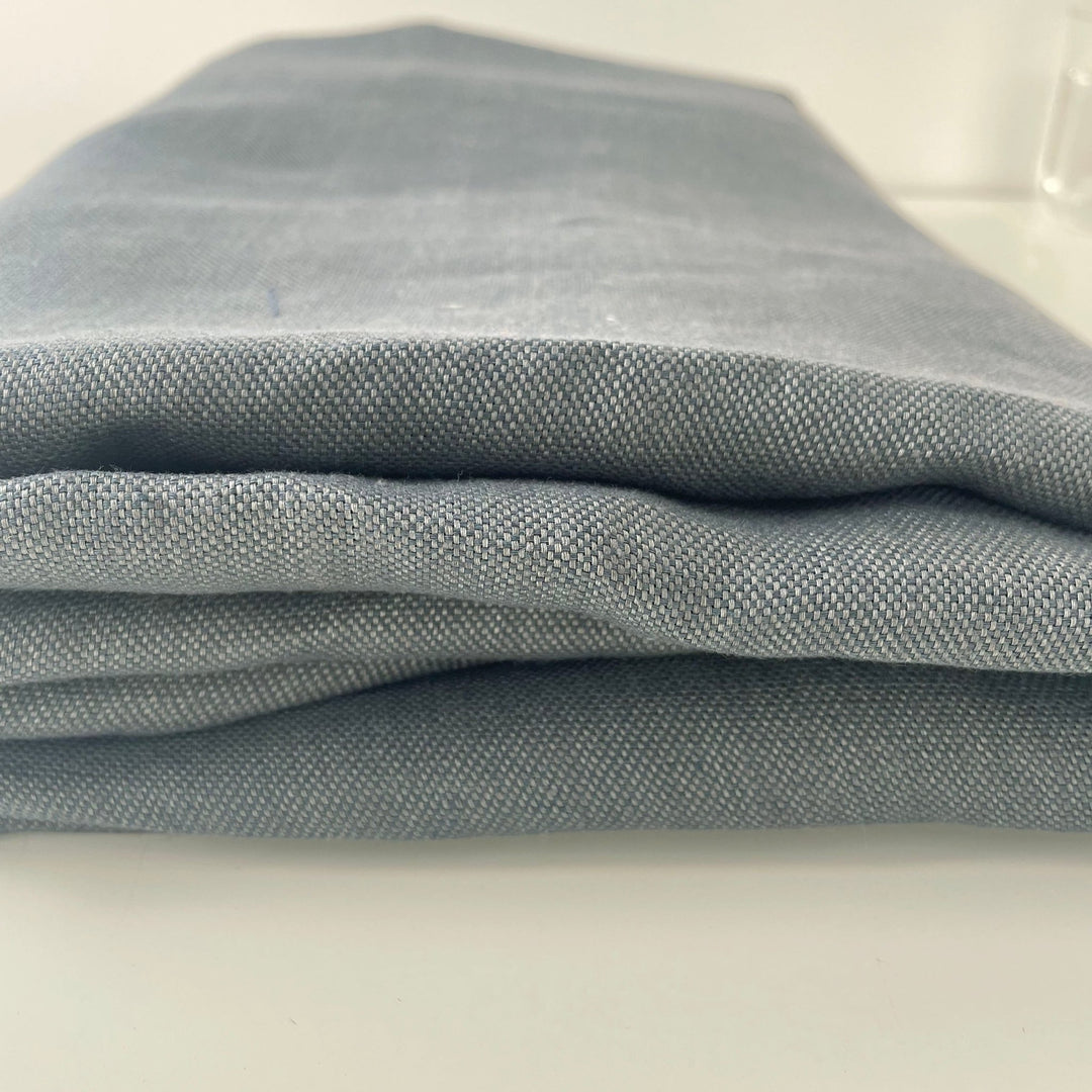 Linen Natural Grey Dot Fabric 7288 7438 - The Linen Lab - Grey