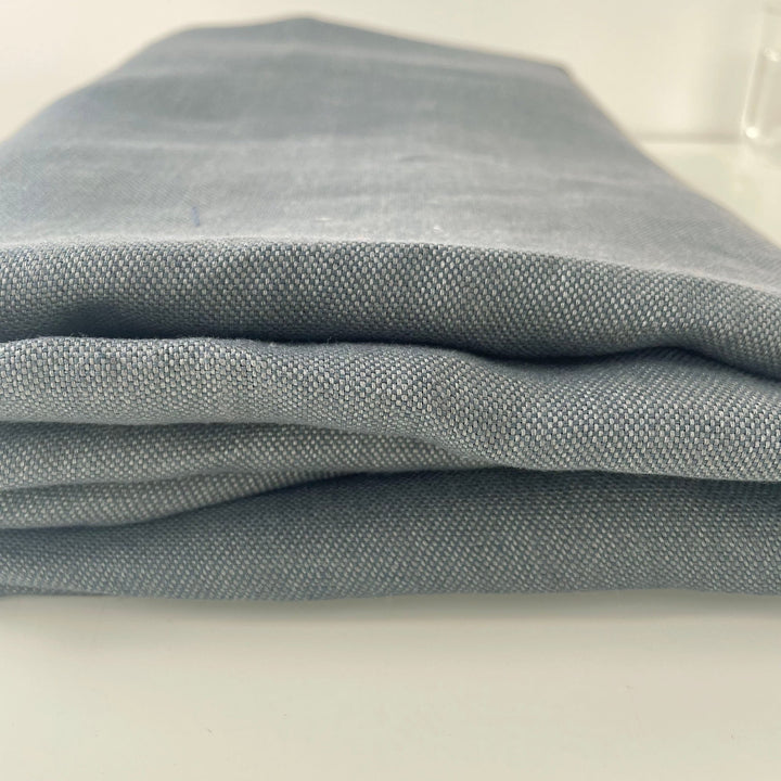 Linen Natural Grey Dot Fabric 7288 7438 - The Linen Lab - Grey