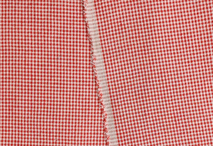 Linen Nylon Cotton Small Check Fabric with Subtle Seersucker Effect - A Blend of Comfort and Style 7635 7636 - The Linen Lab - Green