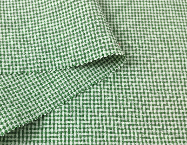 Linen Nylon Cotton Small Check Fabric with Subtle Seersucker Effect - A Blend of Comfort and Style 7635 7636 - The Linen Lab - Red