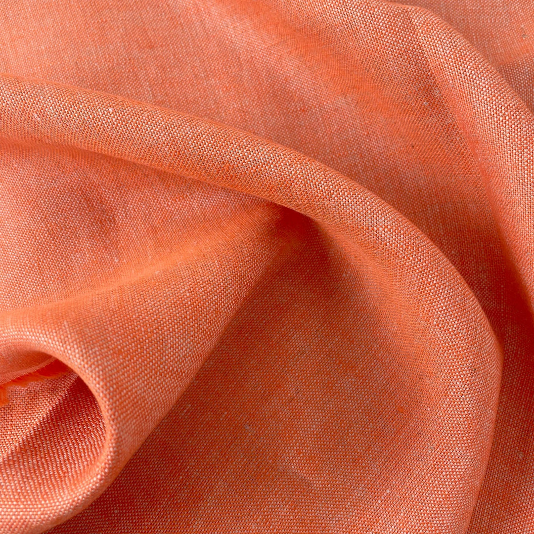 Linen Orange Dot Fabric 3509 - The Linen Lab - Orange