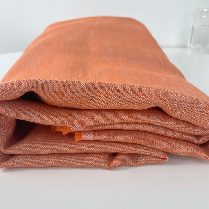 Linen Orange Dot Fabric 3509 - The Linen Lab - Orange