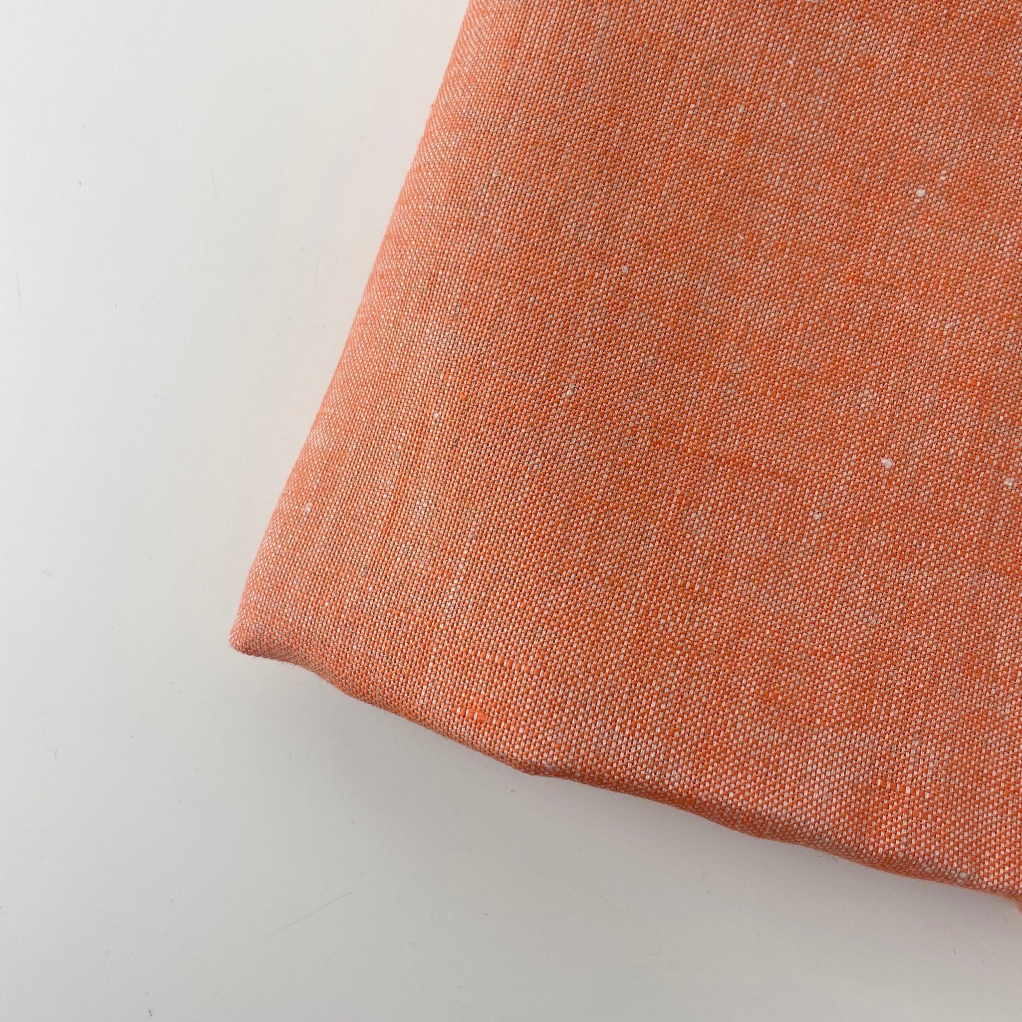 Linen Orange Dot Fabric 3509 - The Linen Lab - Orange