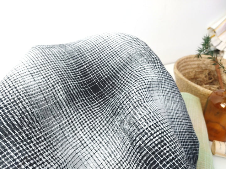 Linen Polyester Gradation Plaid Fabric 7241 7764 7765 7767 7768 7769 - The Linen Lab - Green(light)