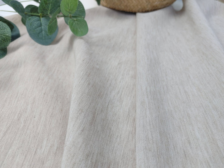 Linen Polyester Stretch Chambray Fabric 7809 7810 7808 - The Linen Lab - Beige(Light)