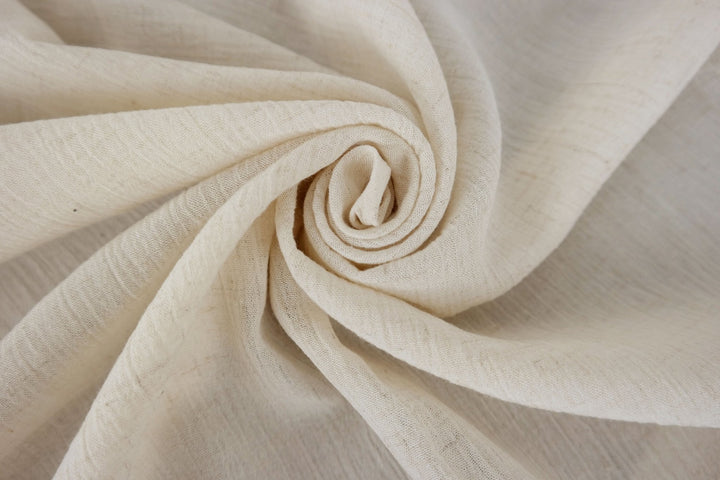 Linen Rayon 30s Wrinkled Fabric - The Linen Lab - Ivory