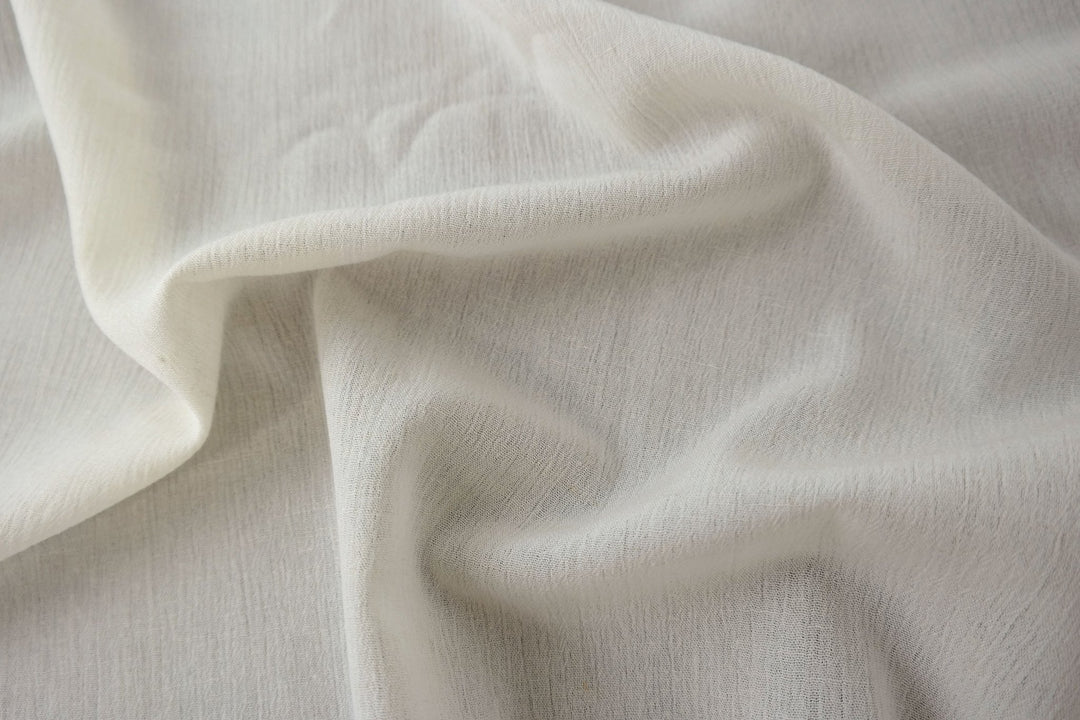 Linen Rayon 30s Wrinkled Fabric - The Linen Lab - Ivory