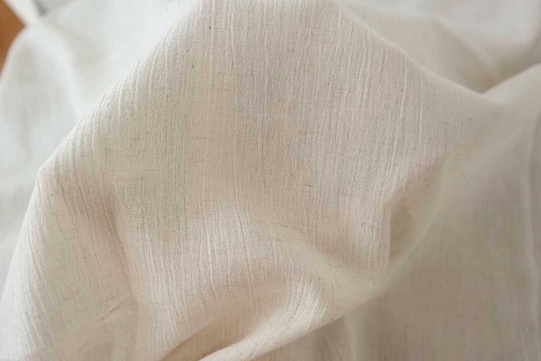 Linen Rayon 30s Wrinkled Fabric - The Linen Lab - Ivory