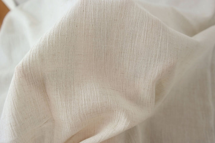 Linen Rayon 30s Wrinkled Fabric - The Linen Lab - Ivory