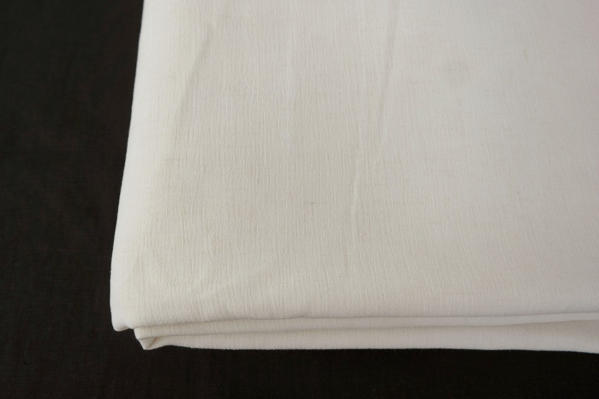 Linen Rayon 30s Wrinkled Fabric - The Linen Lab - Ivory
