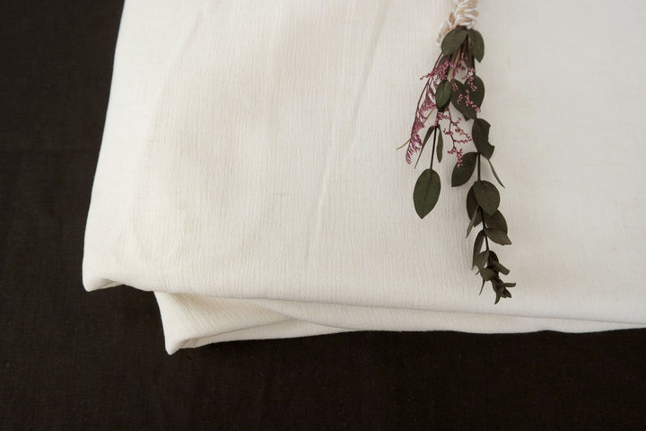 Linen Rayon 30s Wrinkled Fabric - The Linen Lab - Ivory