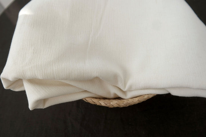 Linen Rayon 30s Wrinkled Fabric - The Linen Lab - Ivory