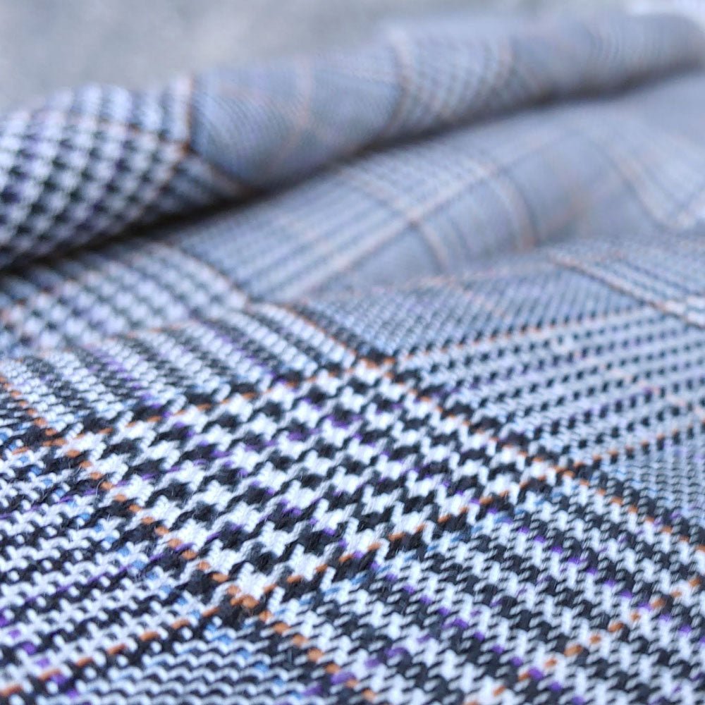 Linen Rayon 4 color Glen Plaid Fabric (6612) - The Linen Lab - Glen Plaid