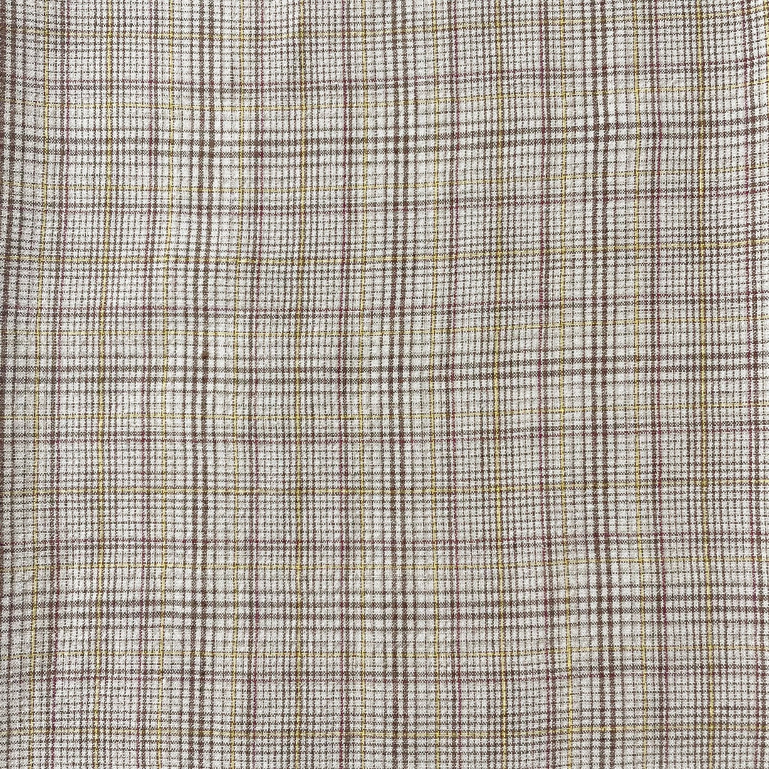 Linen Rayon Cotton Check Fabric 7377 - The Linen Lab - 7377 CHECK