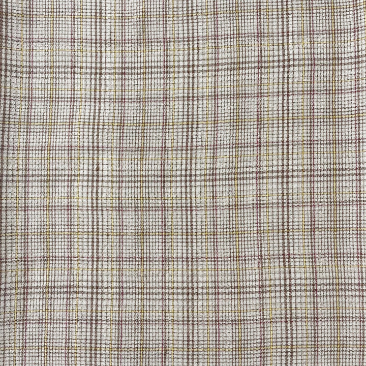 Linen Rayon Cotton Check Fabric 7377 - The Linen Lab - 7377 CHECK