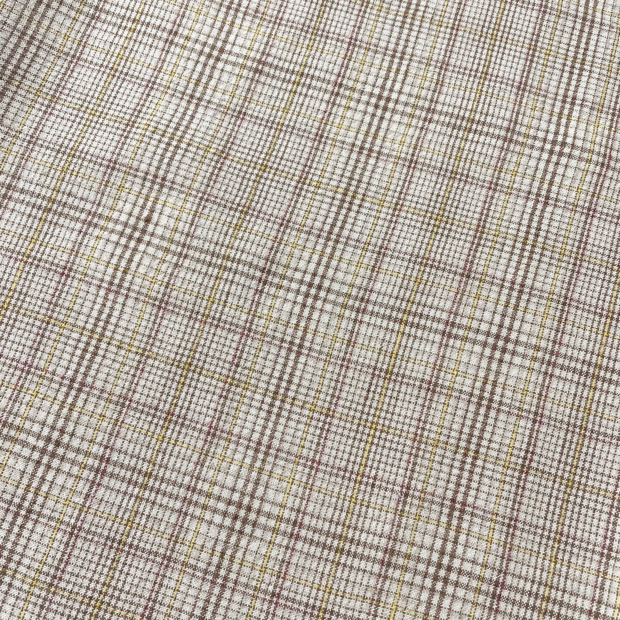 Linen Rayon Cotton Check Fabric 7377 - The Linen Lab - 7377 CHECK