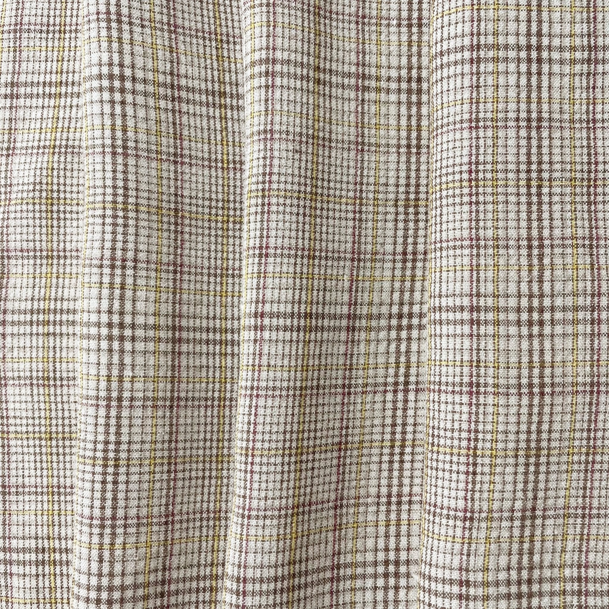 Linen Rayon Cotton Check Fabric 7377 - The Linen Lab - 7377 CHECK