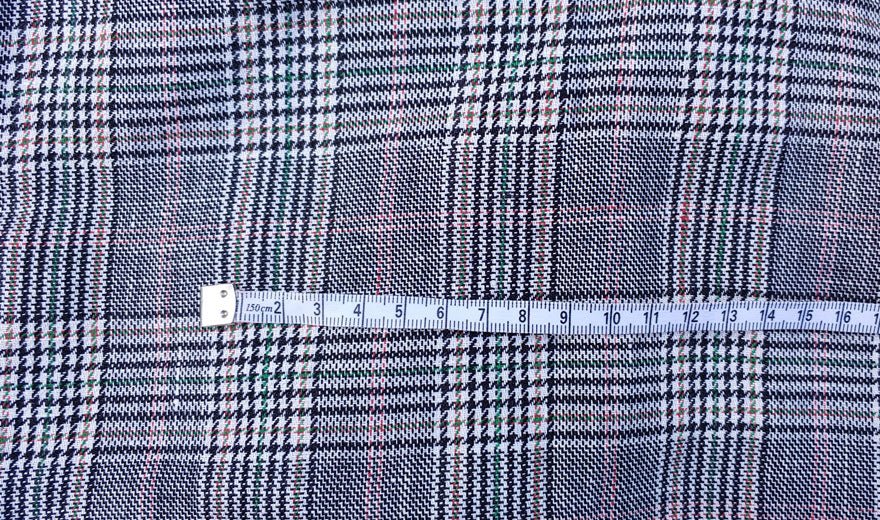 Linen Rayon Multi Glen Plaid Fabric (6658) - The Linen Lab - Glen Plaid