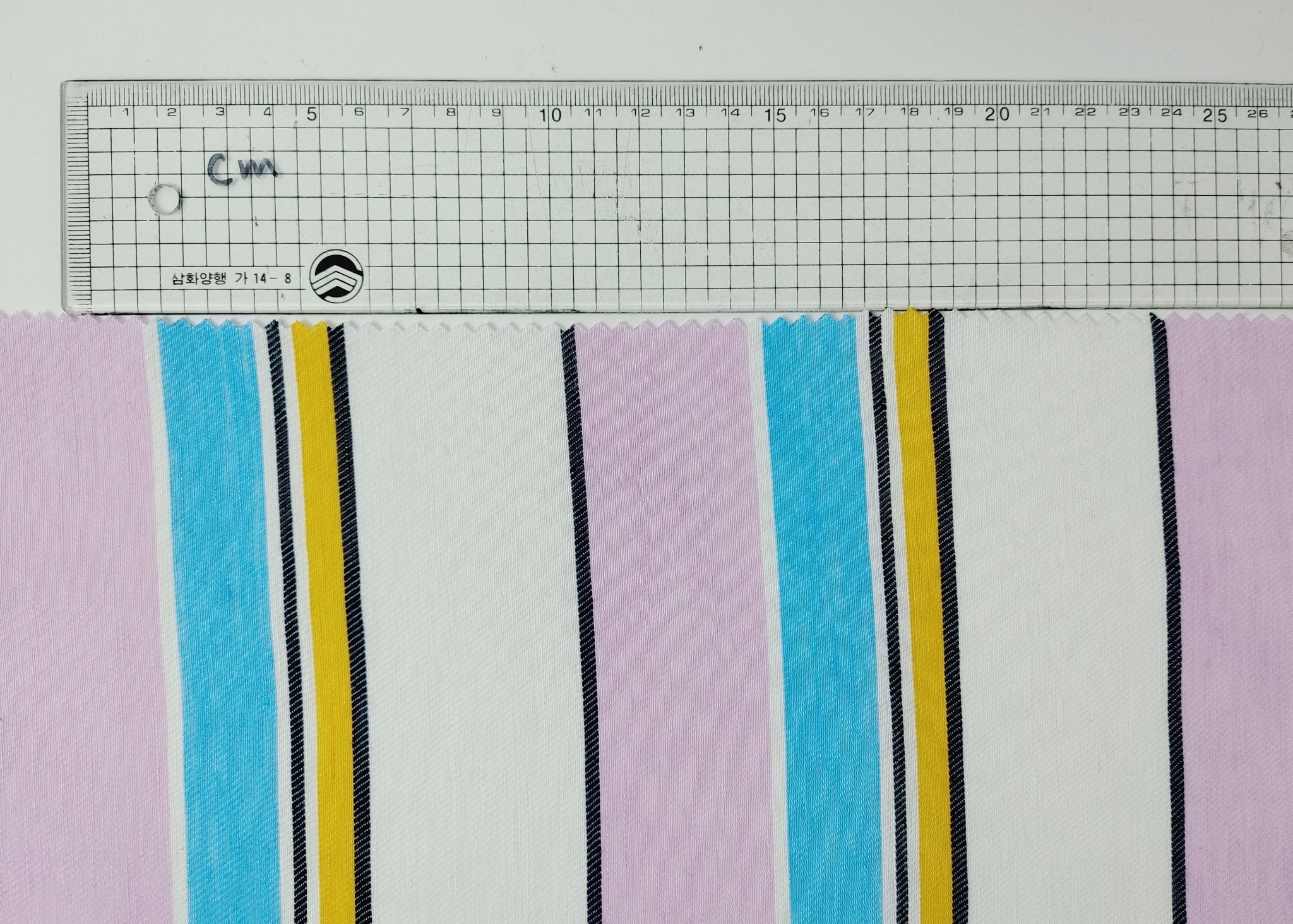 Linen Rayon Multi Stripe Twill Fabric 6010 - The Linen Lab - Pink