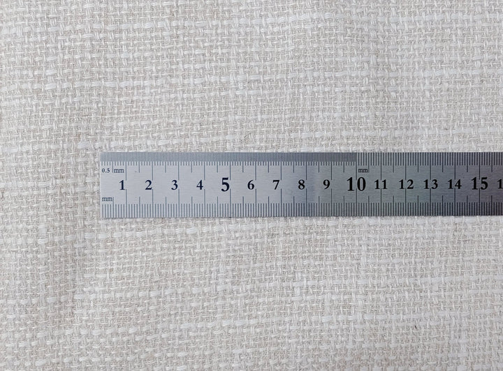 Linen Rayon Natural Tweed Fabric 306 - The Linen Lab - Natural
