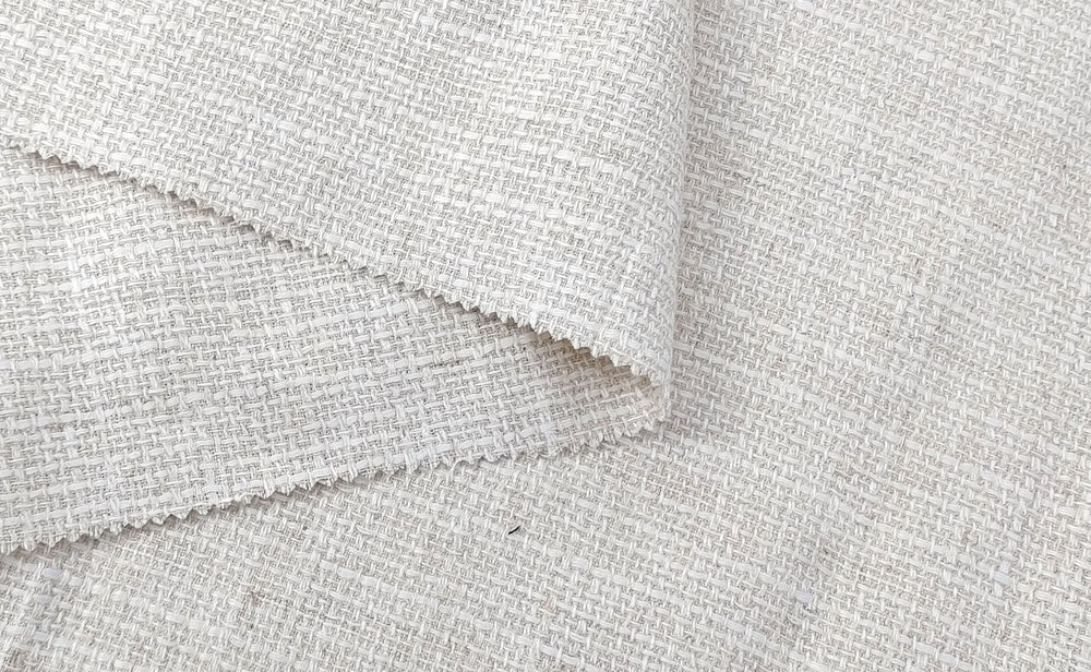Linen Rayon Natural Tweed Fabric 306 - The Linen Lab - Natural