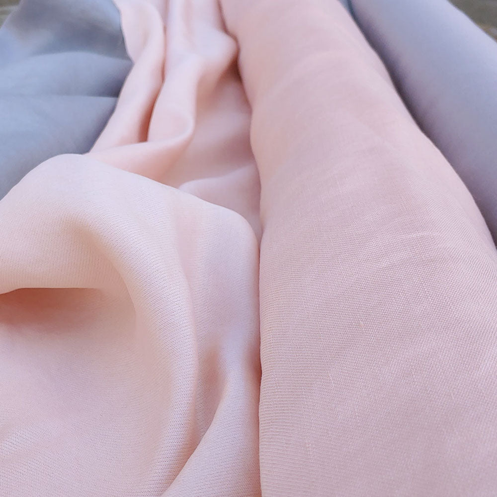 Linen Rayon Satin Fabric (2911 2696) - The Linen Lab - pink
