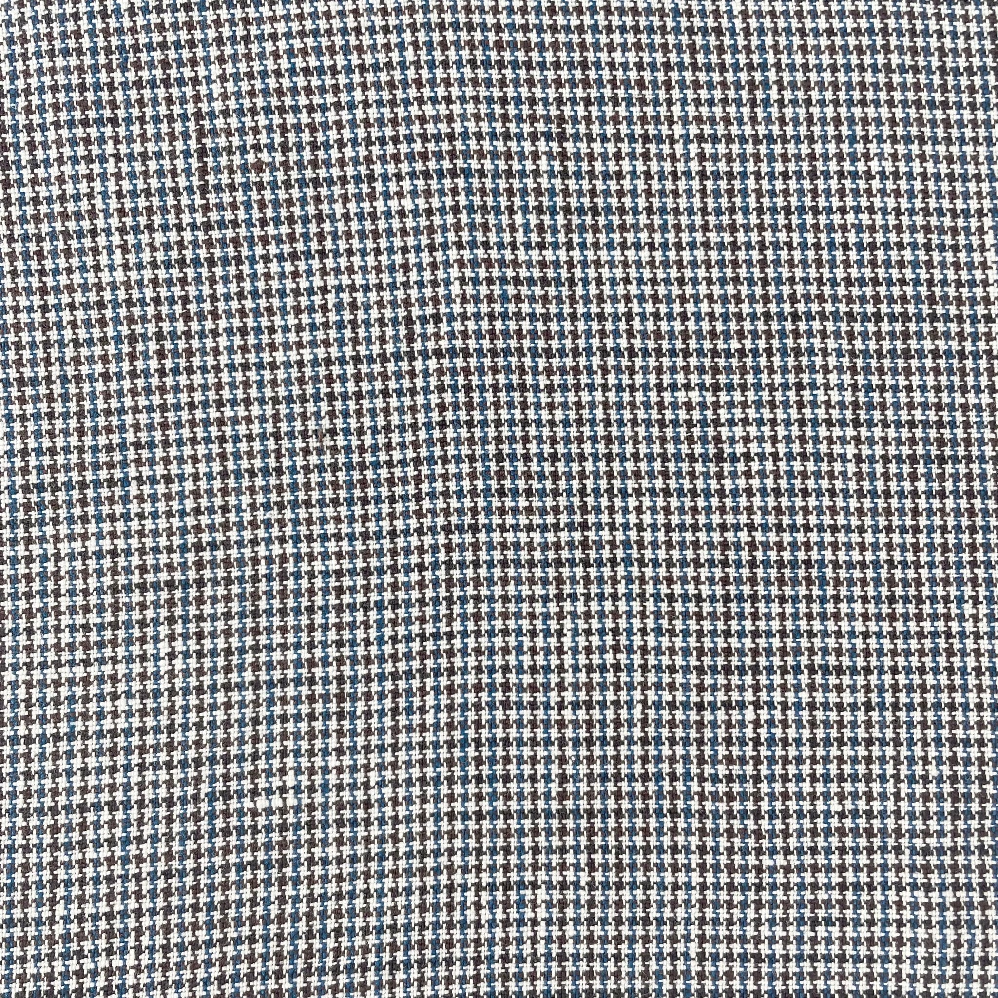 Linen Star Check Fabric 6751 - The Linen Lab - Blue