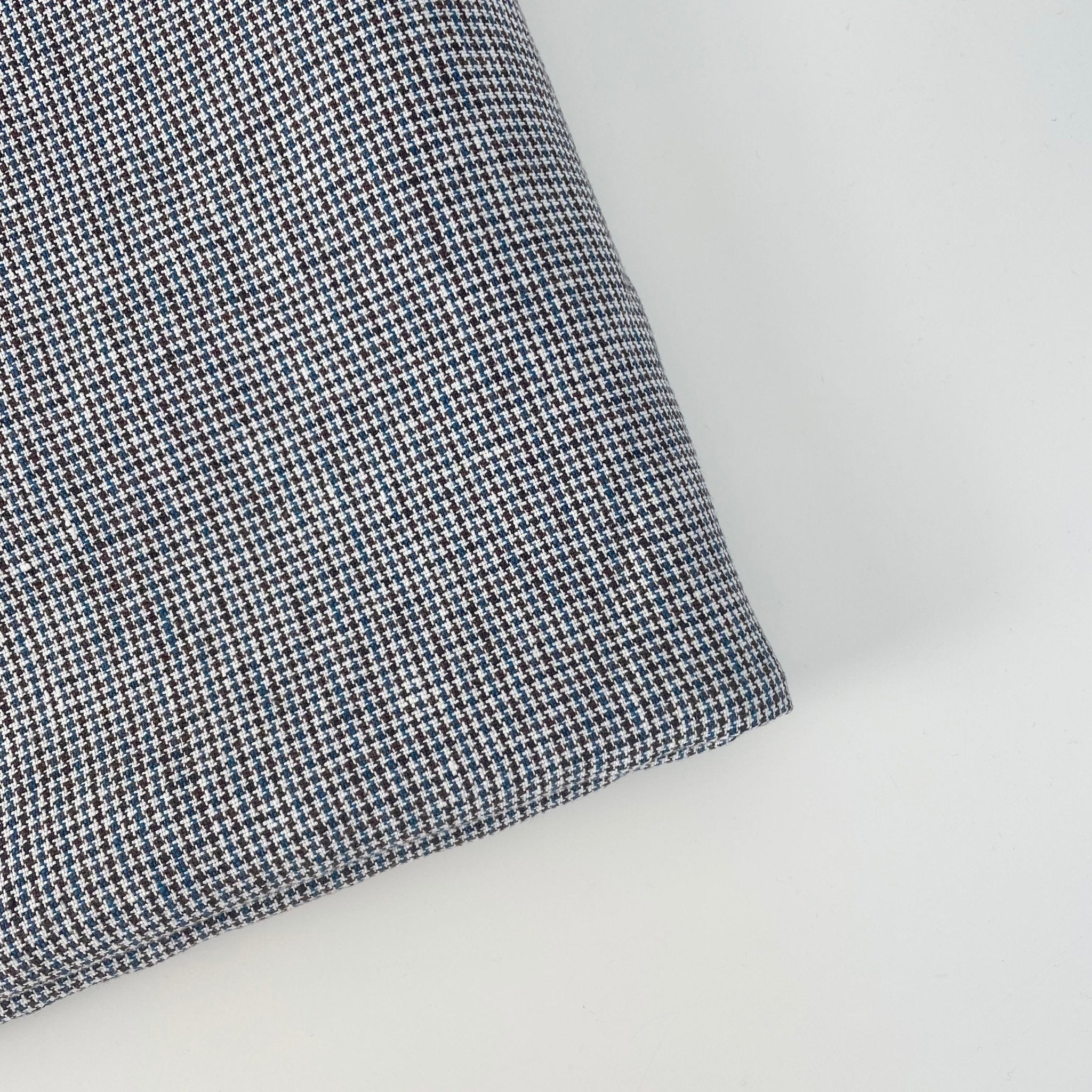 Linen Star Check Fabric 6751 - The Linen Lab - Blue