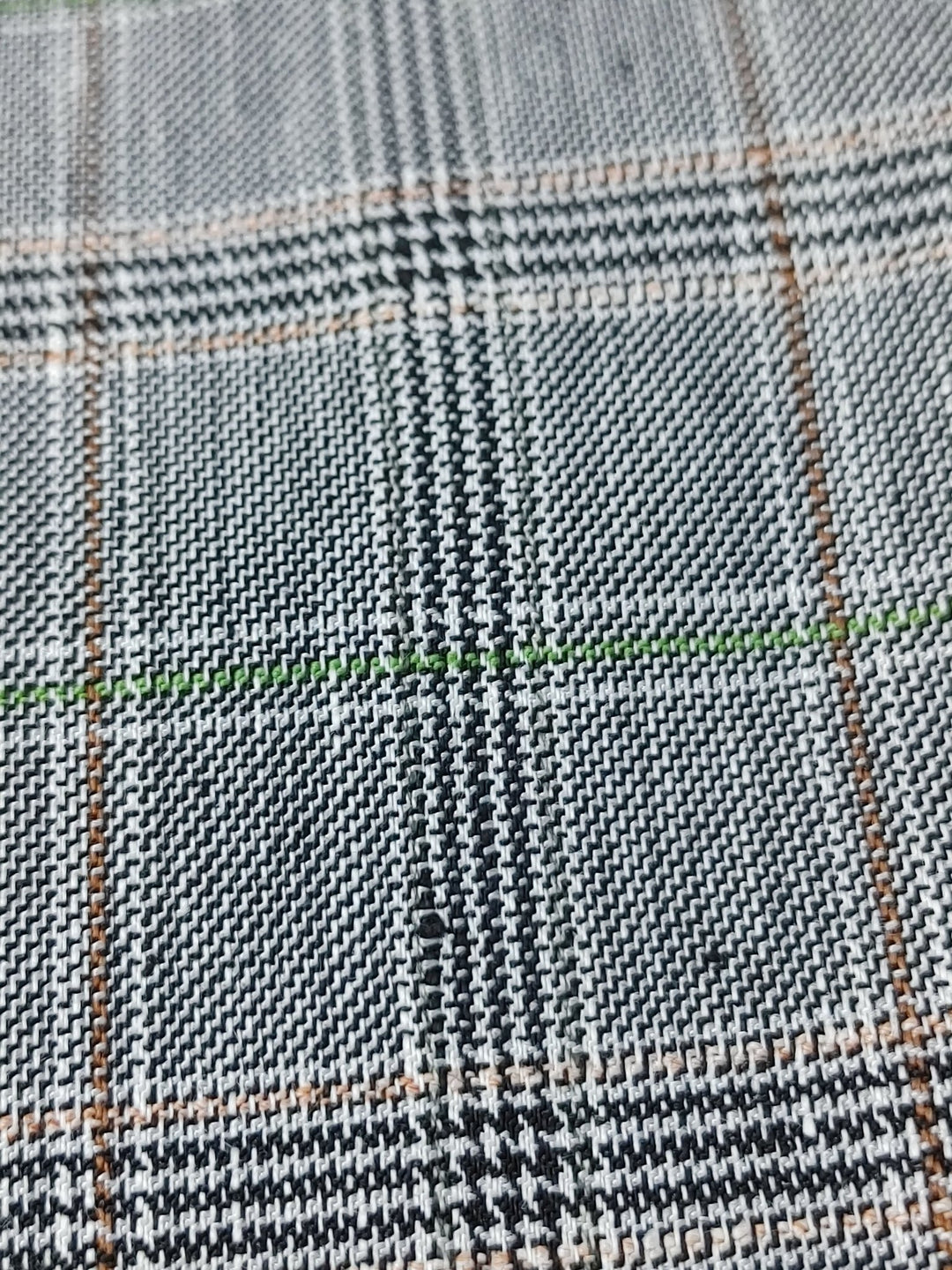 Linen Stretch Plaid Twill Fabric 6230 7828 - The Linen Lab - Pink