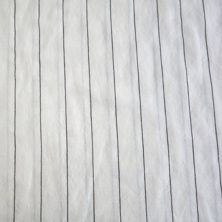 Linen Tencel Dobby Stripe Fabric 4617 - The Linen Lab - White ST 4617