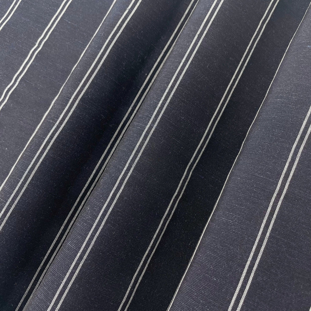 Linen Tencel Rayon Stripe Fabric 6942 - The Linen Lab - 6942