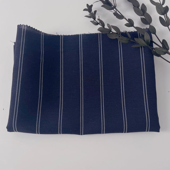 Linen Tencel Rayon Stripe Fabric 6942 - The Linen Lab - 6942