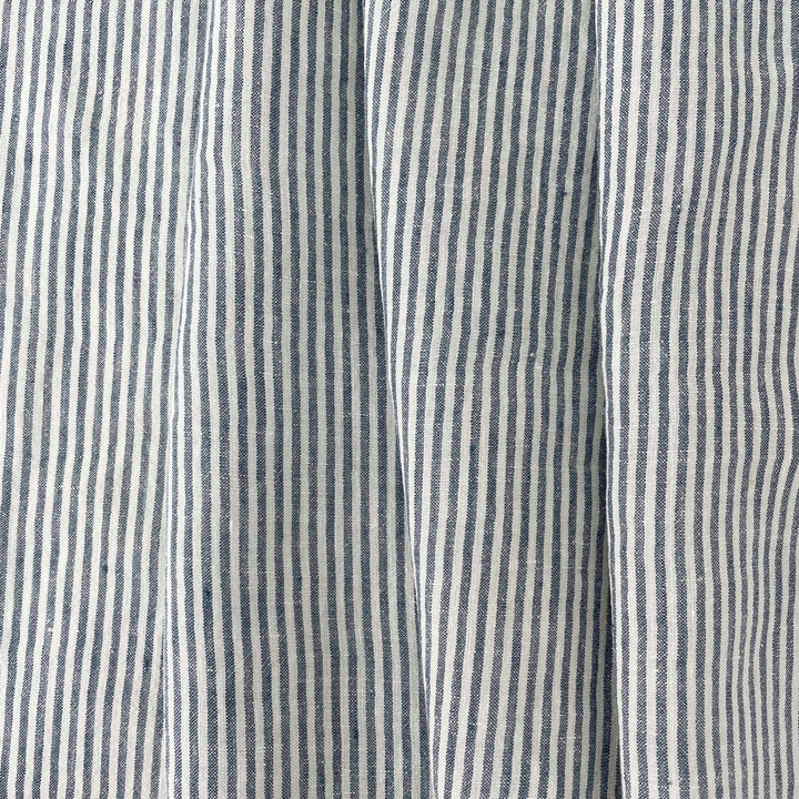 Linen Thin Stripe Fabric 6267 6495 6496 - The Linen Lab - Green