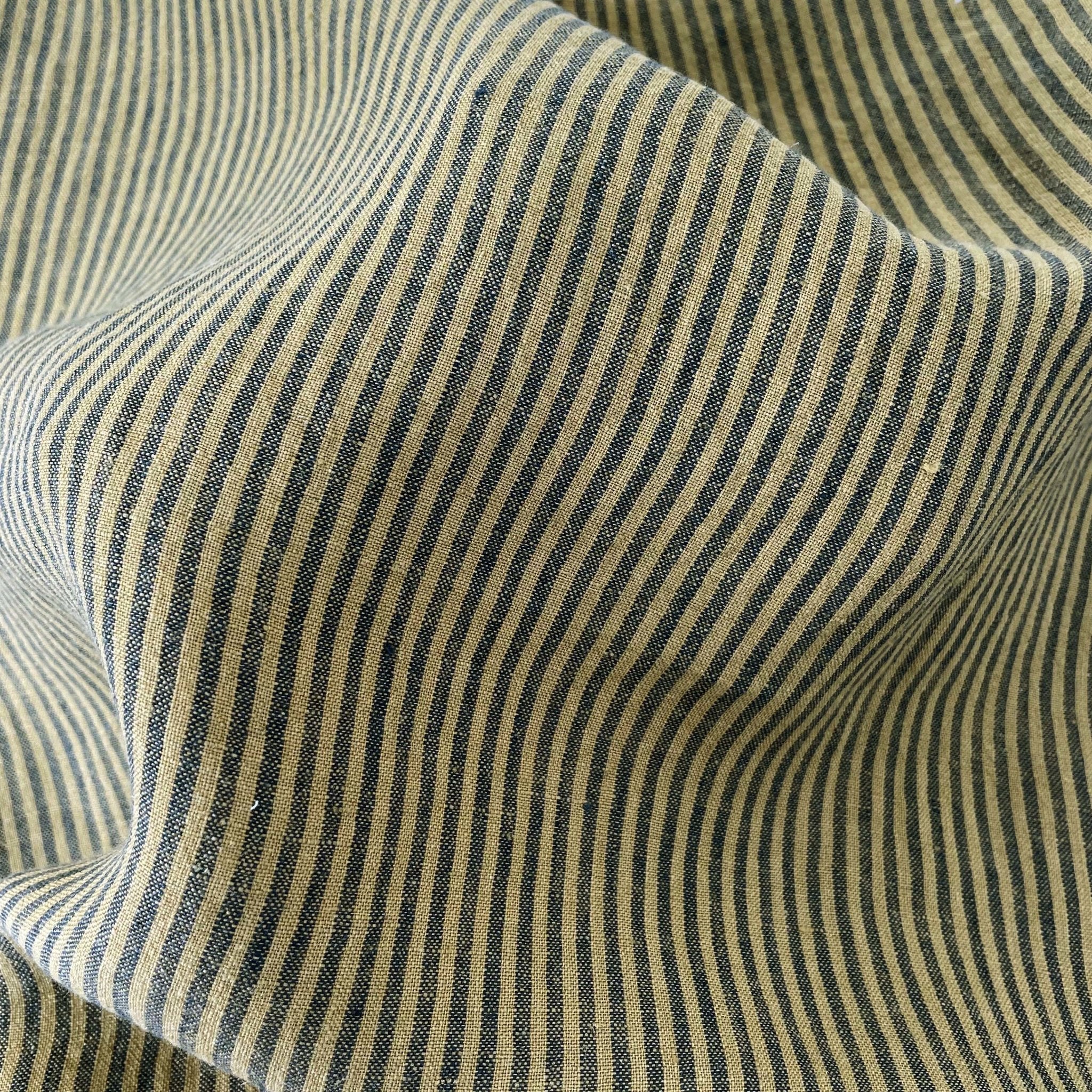 Multicolor Thin Stripe Linen Fabric