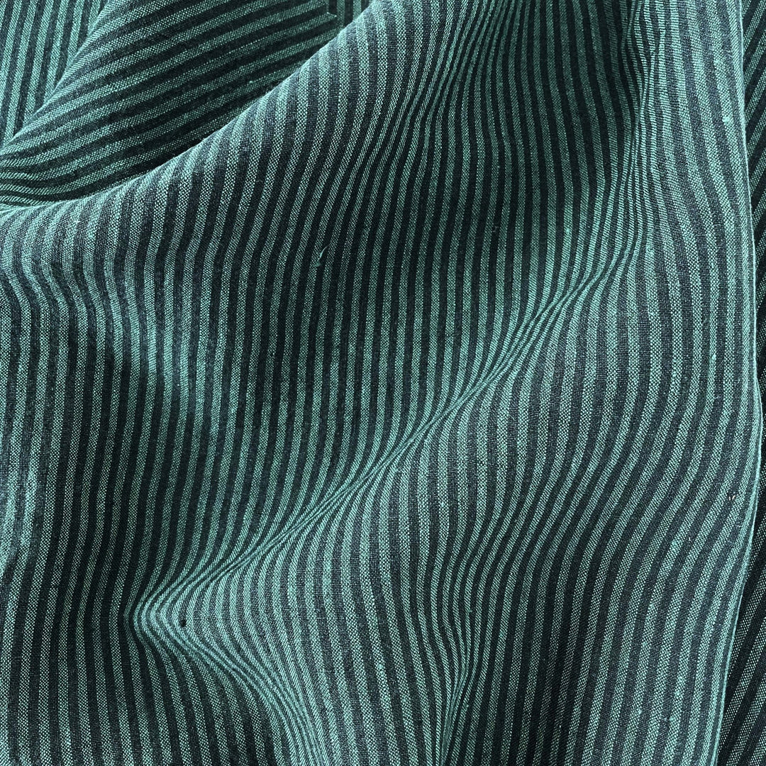 Linen Thin Stripe Fabric 6267 6495 6496 - The Linen Lab - Yellow