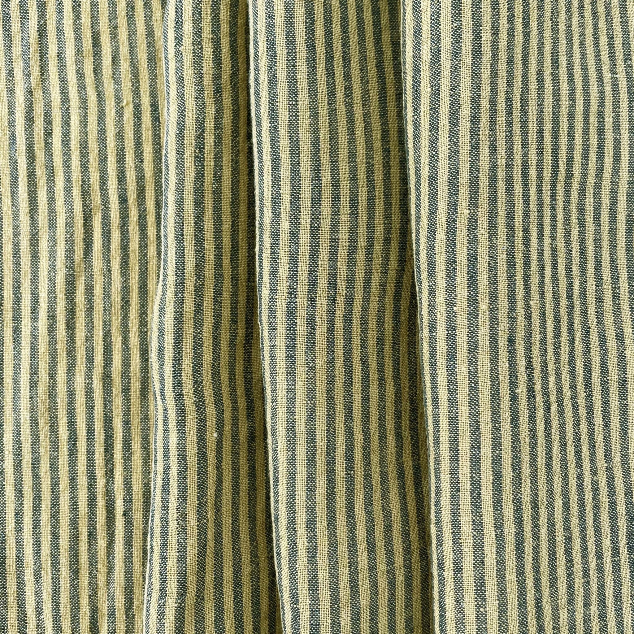 Linen Thin Stripe Fabric 6267 6495 6496 - The Linen Lab - Yellow