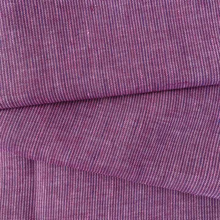 Linen Violet Stripe Fabric 6755 - The Linen Lab - Violet