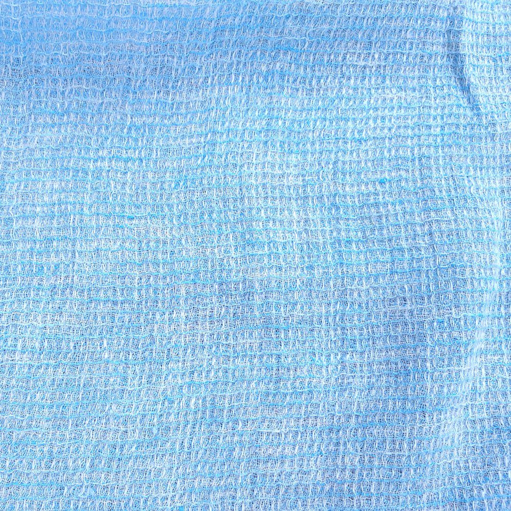 Linen Waffle Tweed Fabric - The Linen Lab - Light Blue