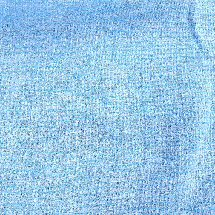 Linen Waffle Tweed Fabric - The Linen Lab - Light Blue