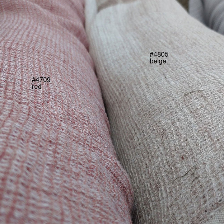 Linen Waffle Tweed Fabric - The Linen Lab - Light Blue
