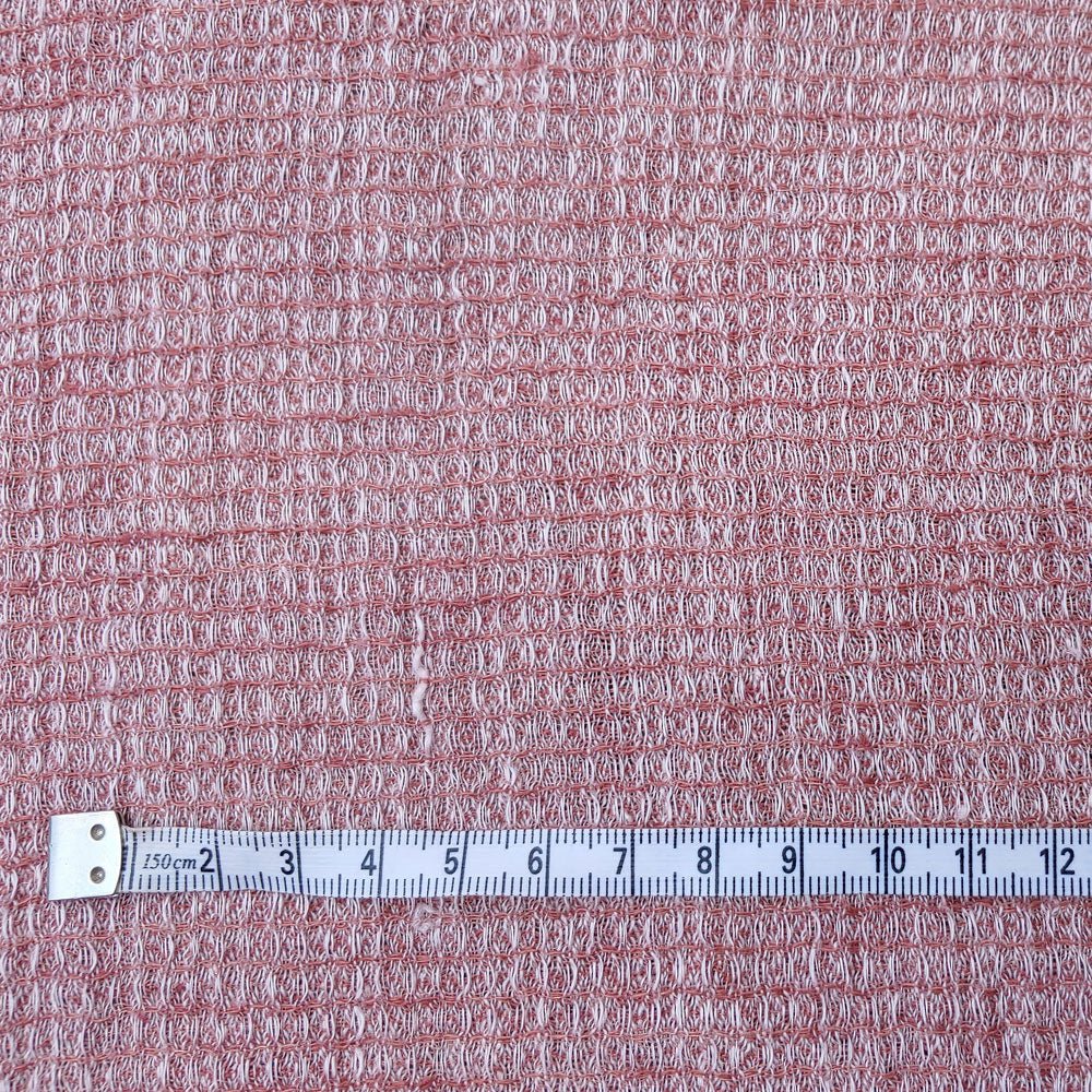 Linen Waffle Tweed Fabric - The Linen Lab - Light Blue