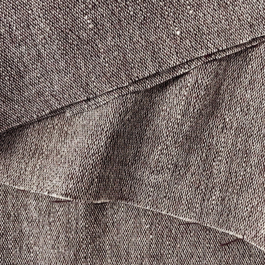 Linen Wool Fabric 6105 6106 6107 - The Linen Lab - Brown
