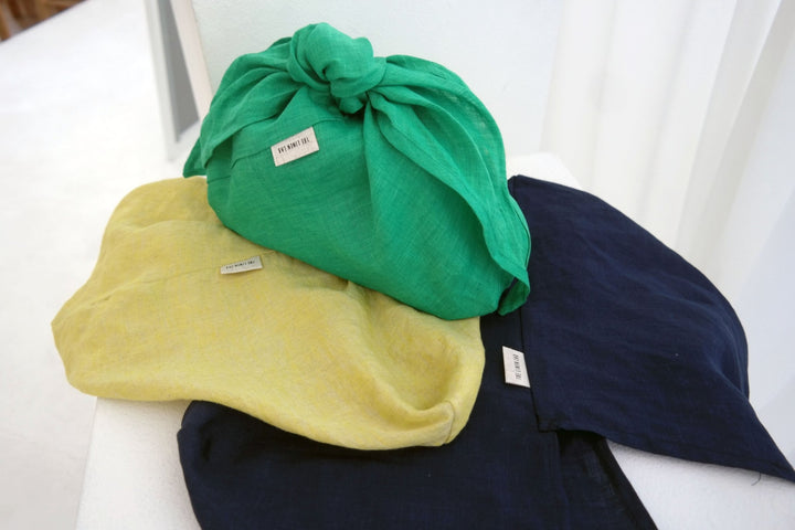 Linen Zero Waste Linen Bento Bag - The Linen Lab - Green